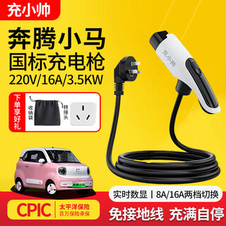 Charge xiaoshuai galloping pony e01 nat vibrant horse vitality horse cute horse car charging 3.5kw charging gun 7kw new energy portable original electric vehicle charger gun pile 3.5kw standard model 8a/16a two-speed switching current 3 meters