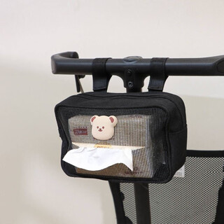 Purchase products baby hanging bag, baby walking storage bag, stroller tissue bag, diaper strap, black bear tissue bag