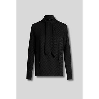 Etro light luxury women's lavaliere black silk shirt black 20 | 40 it