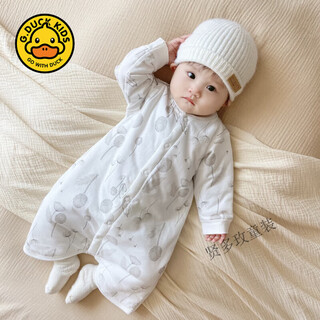G.duck little yellow duck baby sleeping bag autumn and winter anti-kick warm pajamas for men and women baby quilted onesies for all seasons dandelion warm thin cotton sleeping bag 73cm (height within 70cm, 14-18jin jin is equal to about 0.5 kg)