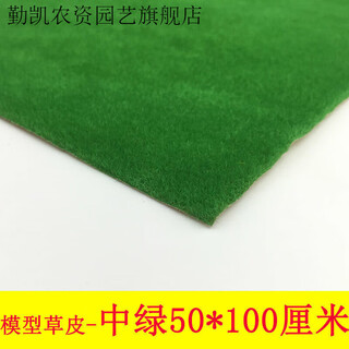 Runhuanian sand table model turf building model material diy handmade sand table lawn outdoor grass powder turf paper medium green 50*100cm1 sheet