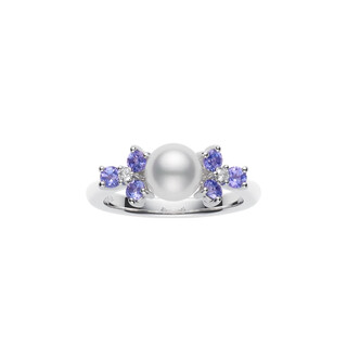 Mikimoto ladies ring 18k tanzanite diamond pearl elegant accessory gift for girlfriend and lover pr-1534u no. 9