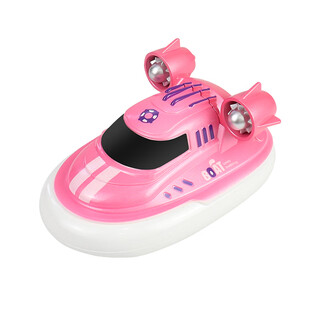Dinghao water play remote control tugboat waterproof and rechargeable mini ship simulation boy toy model children's rc toy small gift 9 cm mini remote control hovercraft - pink remote control battery + spare paddle + screwdriver