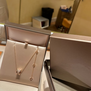 Dl 1998 fat donglai same style small waist necklace for women 18 gold k high-end customized 18k rose small waist necklace spring black small waist necklace rose gold