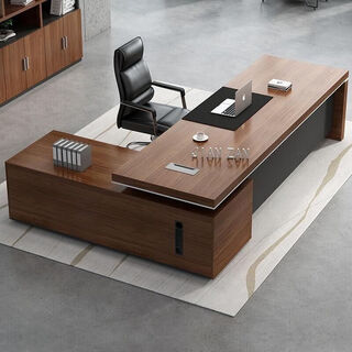 Boss desk and chair combination ceo desk executive desk simple modern office furniture double cabinet executive desk 1.6 meters boss desk