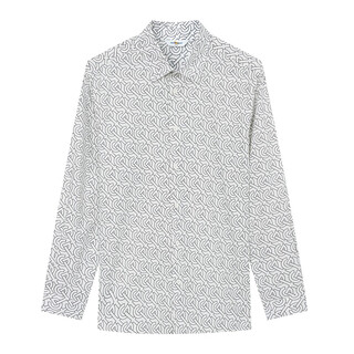 Henry grant henry grant red panda autumn and summer fashion british casual printed long-sleeved shirt presbyopic logo white shirt men white 46 (170/88a)