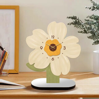 Xiaomi youpin simple modern desktop ornaments small fresh clocks light luxurious living room decoration series clock table sunflower clock ornaments large size height 20* width 15cm