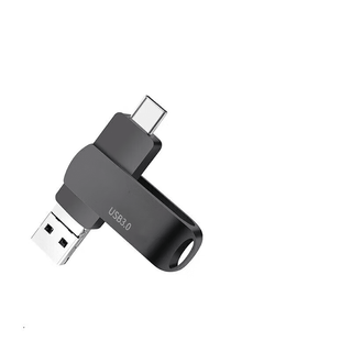 手机安卓电脑通用优盘高速3.0三合一大容量1T金属定制u盘 黑色 三合一接口128G