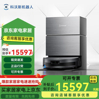 科沃施科沃斯 滚筒洗地扫拖一体自动清洗智能家用扫地机器人白银 X11PRO黑银水箱版