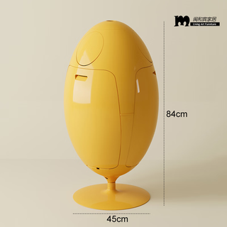 Fujian hebin dinosaur egg trash can classification environmentally friendly rotatable wedding housewarming gift floor-standing living room restaurant high-value ornament medal-time yellow-large model-asb