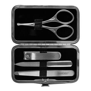 Kershaw men's stainless steel manicure set 4-piece set with box (kmcure) regular style steel gray regular