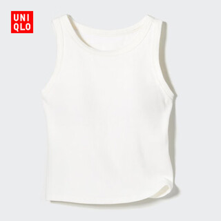 优衣库女装Bra短背心/加杯背心辣妹风带胸垫新款473985 477744 477744/00白色 M