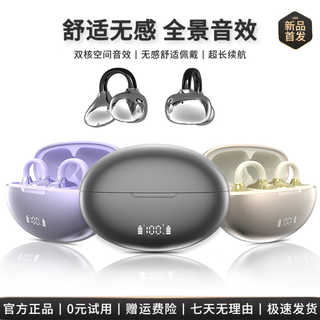 华为2025新款蓝牙耳机苹果荣耀通用骨传导运动不入耳无线耳夹式高颜值 【星光金-旗舰版】杜比全景环绕* 颜色分类