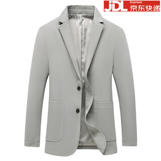 Boss casual blazer men's spring and autumn high-end brand brushed men's suit single-piece top business single suit light gray 2xl 185