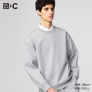 Uniqlo collaboration men's and women's loose sweatshirts long-sleeved sweatshirts casual tops autumn and winter new style 481040 03 gray l /175/100a
