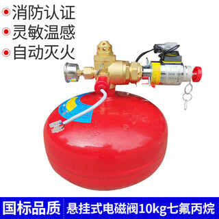 Heptafluoropropane fire extinguisher 2kg portable gas 4kg 6kg suspended automatic fire extinguishing device machine room 8kg 10kg suspended solenoid valve 10kg heptafluoropropane