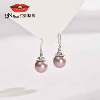 Jingrun pearl earrings huaian s925 silver freshwater pearl pink purple pearl ear hook earrings practical gift for mom