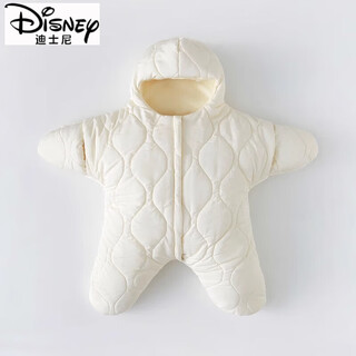 Disney (disney) baby blanket autumn and winter thickened baby outing blanket cute star jumpsuit split leg sleeping bag warm romper white small size foot-covered length 76cm_width 78cm 0-3