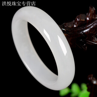 Kzd old phoenix xinjiang hotan white jade jasper bracelet women's jade suet grade kunlun jade bracelet children's gift white 58 suitable for 105-120 jin jin is equal to 0.5 kg