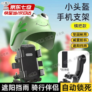Xuanshi electric car mobile phone holder battery car take-out rider special road motorcycle shockproof waterproof rainproof handlebar style six claws with helmet green