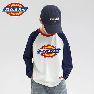 Dickies童装男童长袖t恤中小童纯棉亲肤上衣儿童春秋时尚打底衫男孩秋装