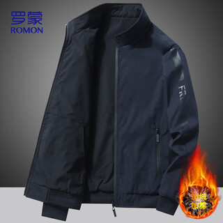Romon jacke herren winter business casual baumwolljacke outdoor sport mode vielseitig wendetop 9 dunkelblau xl