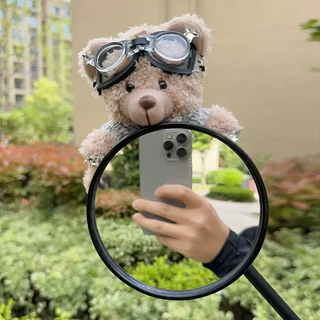 Yusenyi electric car balance stroller decorative bear ornaments motorcycle rearview mirror bicycle battery car gray love sweater bear rearview mirror ornaments)