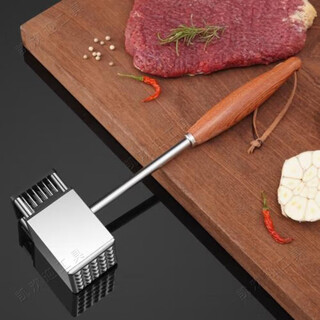 Kyodo304 молоток для мяса из сосны из нержавеющей стали, специальный инструмент для поглаживания стейков на кухне, игла для мяса из сосны, молоток для мяса, молоток для свиной отбивной, разбивание ребер, молоток для мяса из сосны из палисандра (один молоток, два использования)