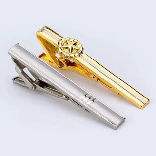 Naji男女士正装常服领带夹金色银色领带夹商务领带夹子 金色