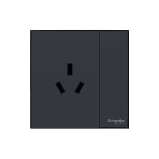 施耐德悦远系列深空灰三孔10A带开关插座A3N15_10S_DG_C1 三孔10A带开关插座A3N15_10S_DG_C1 悦远深灰