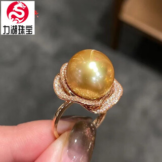 Lihuyang gold pearl full diamond earrings s925 18k gold plated luxury pendant thick gold necklace ring set for women gold pearl ring