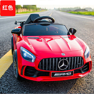 Leweipu mercedes-benz authorized children's electric car remote control four-wheel car baby gift children's toy car can sit on the swing car red