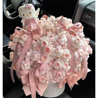 Flower love city delivery fairy kiss rose bouquet for girlfriend, wife and best friend’s birthday confession gift 99 fairy kiss rose bucket bouquet