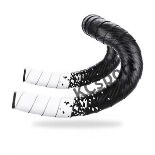 Miehone road handlebar with bicycle gradient handbar wrap, anti-slip and wear-resistant two-color silicone shock-absorbing strap, black and white (2050mm) two-roll price
