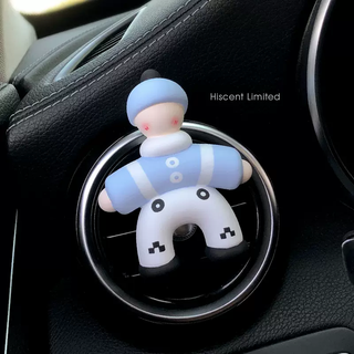 Yusenyi new car gift handmade car aromatherapy car perfume air outlet decoration car diffuser stone car interior decoration ornaments white overalls villain 1g