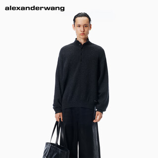 Alexander wang new winter product alexanderwang alexander wang official men's henley sweater knitted long-sleeved top graphite xs