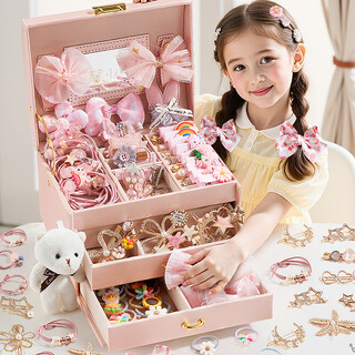 Xinge children's toy jewelry gift box girl birthday gift diy beaded handmade jewelry princess play house storage box