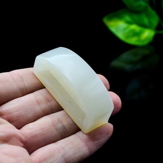 Dl 1998 fat donglai quality belt buckle men's hetian jade xinjiang white jade men's belt buckle jewelry jade jade waist buckle glossy