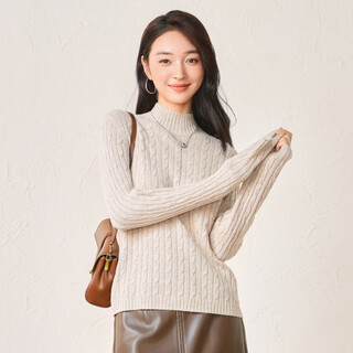 Chunzhu brand authentic 25 autumn and winter cable women's half turtleneck sweater fashionable knitted wool sweater huami xing l