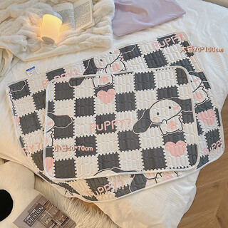 Pure cotton bed mat, special small mattress for menstruation, non-slip, leak-proof, washable baby diaper pad black and white dog original design 70x50cm
