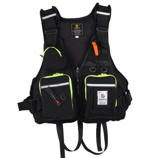 Fishing life jacket, fishing clothing, large buoyancy, portable luaji fishing, sea fishing, one-size-fits-all, multi-function, one-size-fits-all, black