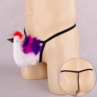 New angry chicken head fun toy underwear european and american role playing thong men's elephant pants nightclub all white
