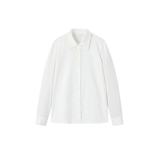 乐町【商场同款】易打理斜纹衬衫女装25年秋冬新款上衣C1CAF4330 米白（现货） L