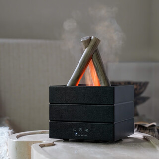 Mdng is suitable for hotel creative atmosphere bonfire humidifier office colorful simulated flame essential oil aromatherapy machine cross-border wholesale black type-c
