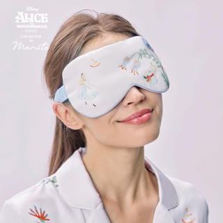 Manito disney alice cooperation series fantasy forest mulberry silk eye mask wonderland purple f