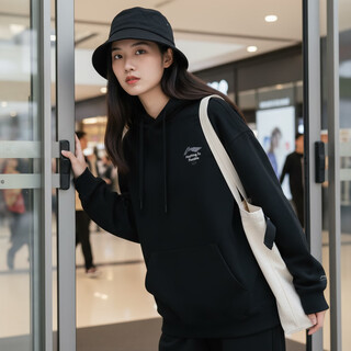 Li ning jacket spring and autumn women's knitted cardigan tops 2025 spring slim casual loose large size sportswear black (basic style - graffiti on the back) cotton blended s/165