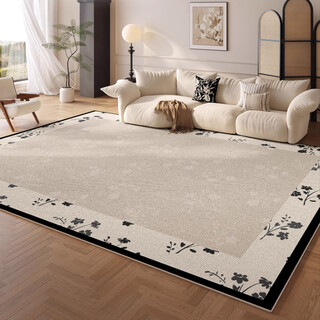 Fu jian carpet living room high-end 2025 new no-wash and wipeable light luxury style cream style sofa study room large carpet mat living room carpet gu ci 160*230cm (loop pile point plastic)