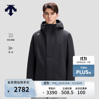 Descente ski style polar fleece liner men's and women's 3l three-in-one jacket two-piece set men's bk-black-d5491sth50 xl (male 180/female 175)