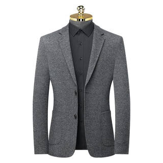 Playboy (playboy) 2025 autumn and winter thick men's wool suit young and middle-aged men's business casual trend single suit jacket men 6656 gray m 170