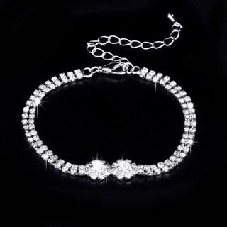 Bridal wedding jewelry set three-piece set brilliant rhinestone zircon angel teardrop necklace earrings bracelet 838 bracelet